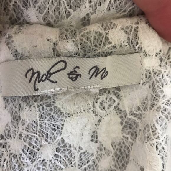 Anthropologie Nick & Mo Lace Blazer XS Gray White - Picture 4 of 6